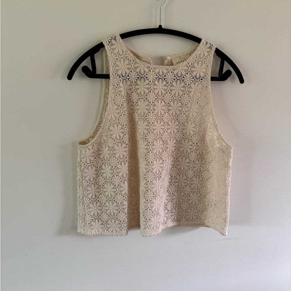 Sezane Lace Jay Top
